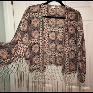 Millau trendy colorful tassel kimono